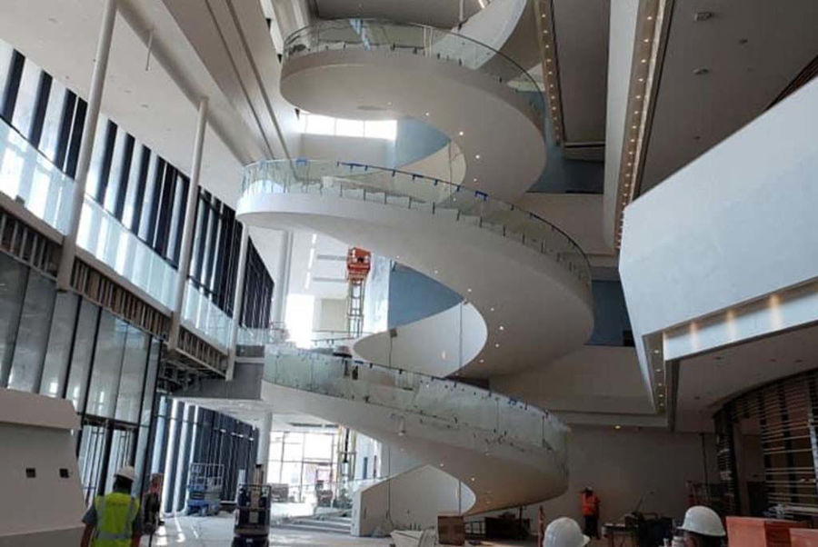 Signature Spiral Staircase at the Buddy Holly Hall of Arts & Sciences
